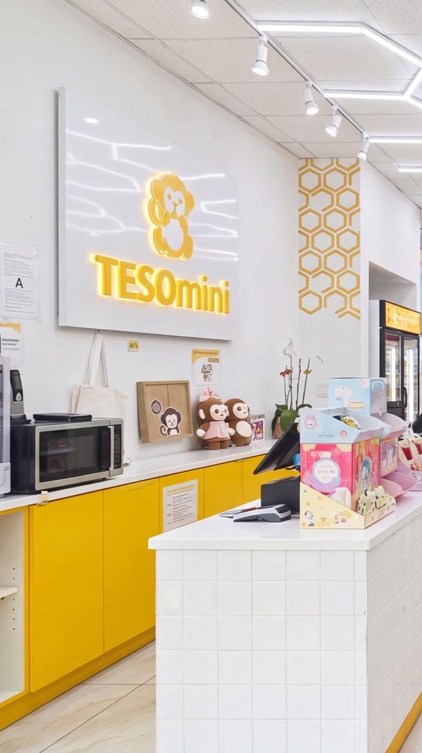 Inside a TESOmini store